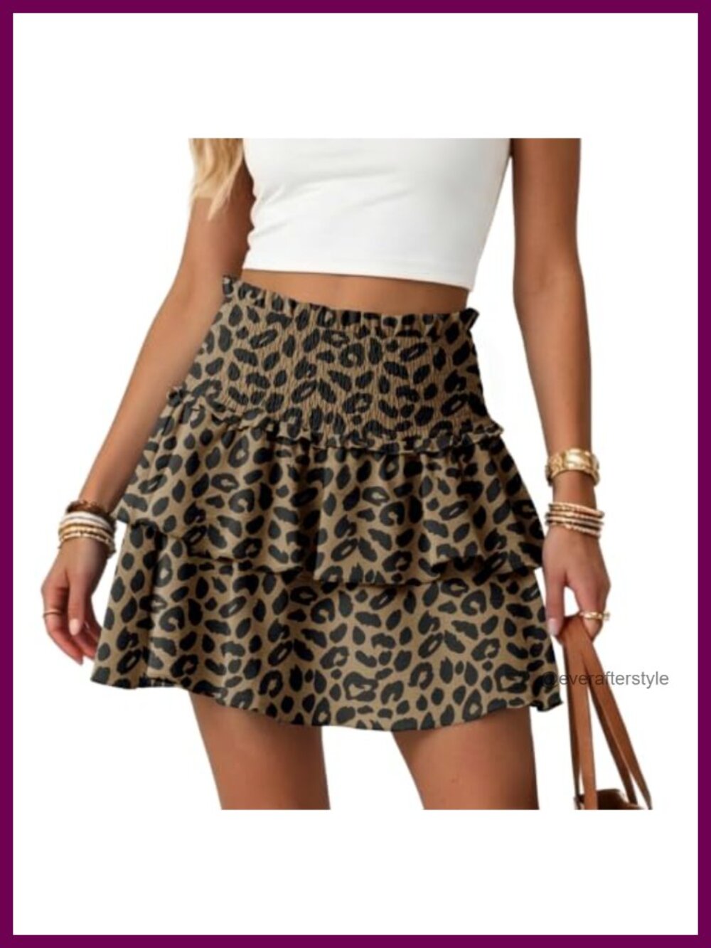 Lepunuo Women's Boho Ruffle Tiered Mini Skorts with Shorts Underneath